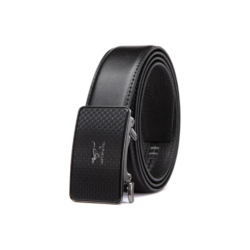 SEPTWOLVES Genuine Cow Leather Automatic Buckle Belt Men's Width 3.5CM-0