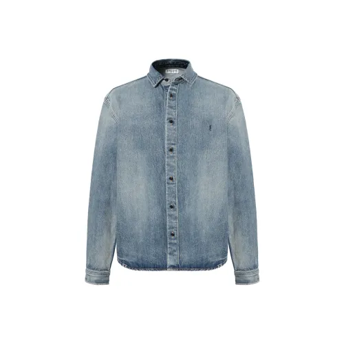SAINT LAURENT Cassandre Denim Shirt