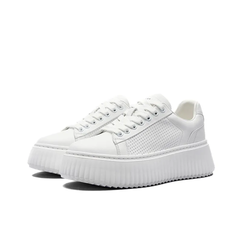 NINE WEST Low Top Skateboard Shoes Women's White-2