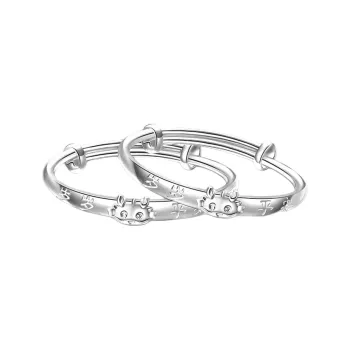 Bear Silversmith 999 Fine Silver Sterling Silver Bangle Kids'