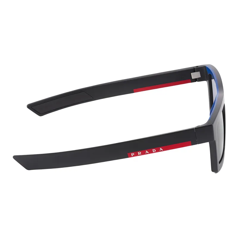 PRADA Acetate Nylon Rectangular Sunglasses Women's Black-2