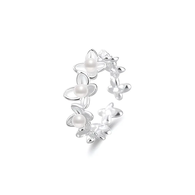 Crafts Women's 999 Fine Silver Couple Rings Unisex-0