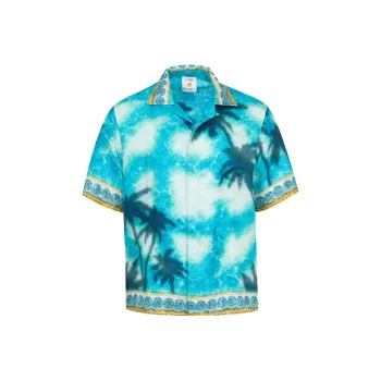 CASABLANCA Short Sleeve Cuban Collar Shirt