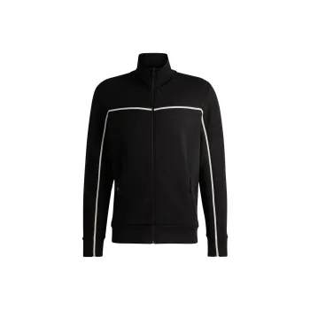 HUGO BOSS Logo Detailed Zip Up Sweatshirt