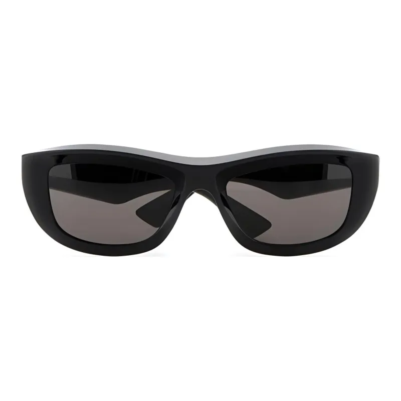 Bottega Veneta Acetate Irregular Shape Sunglasses Men's Black-1