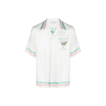 CASABLANCA Tennis Club Icon Silk Shirt