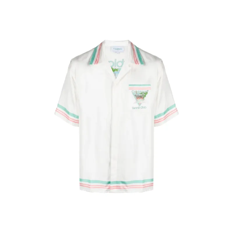CASABLANCA Tennis Club Icon Silk Shirt-0