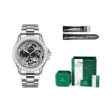 Silver Case Black Dial[Green Box Clothing Sets]