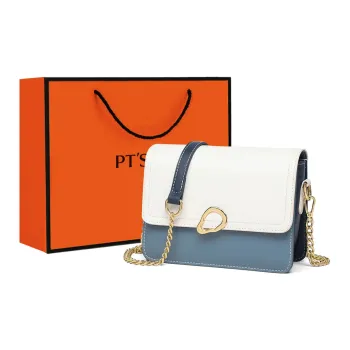 PT'SON Cow Leather Small Square Bag, Underarm Crossbody Bag, Shoulder Bag Women's