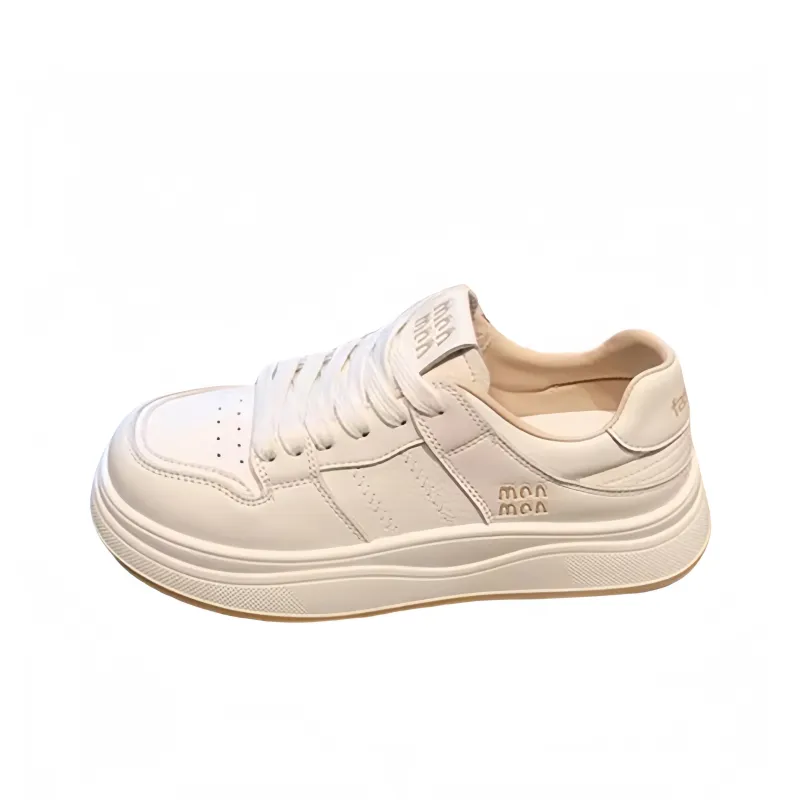 Luji Skateboard Shoes Women's Low Top White Red-0