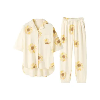 ZAO FU NIAO Pajama Set Women's Sunflower