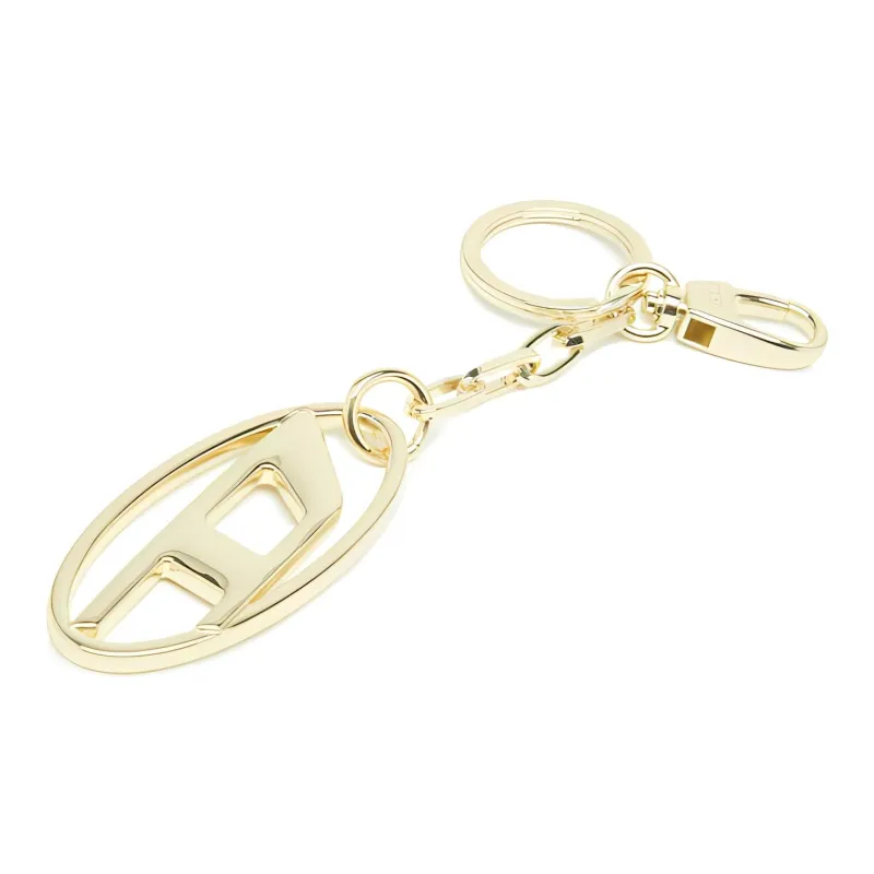 DIESEL Logo Plaque Chain Linked Keyring-2