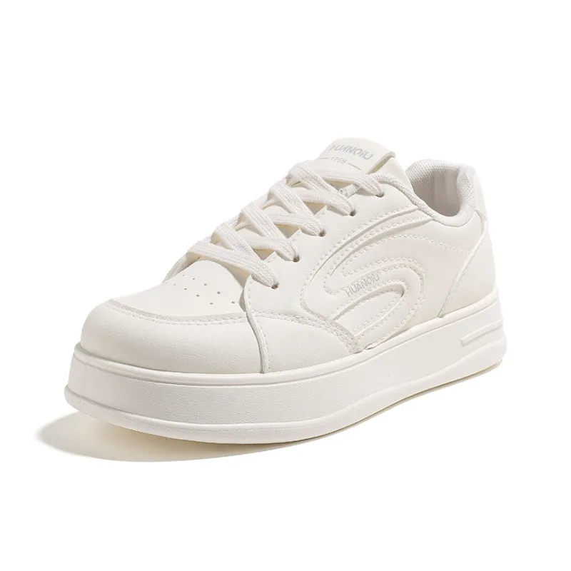 HUANQIU Anti Slip And Wear Resistant Height Increasing Low Top Skateboard Shoes Women's-6