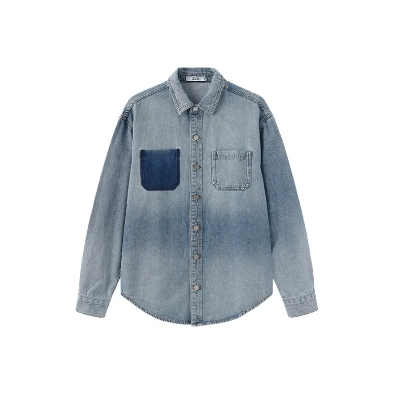 ZUO Shirts Men Steel Blue-0