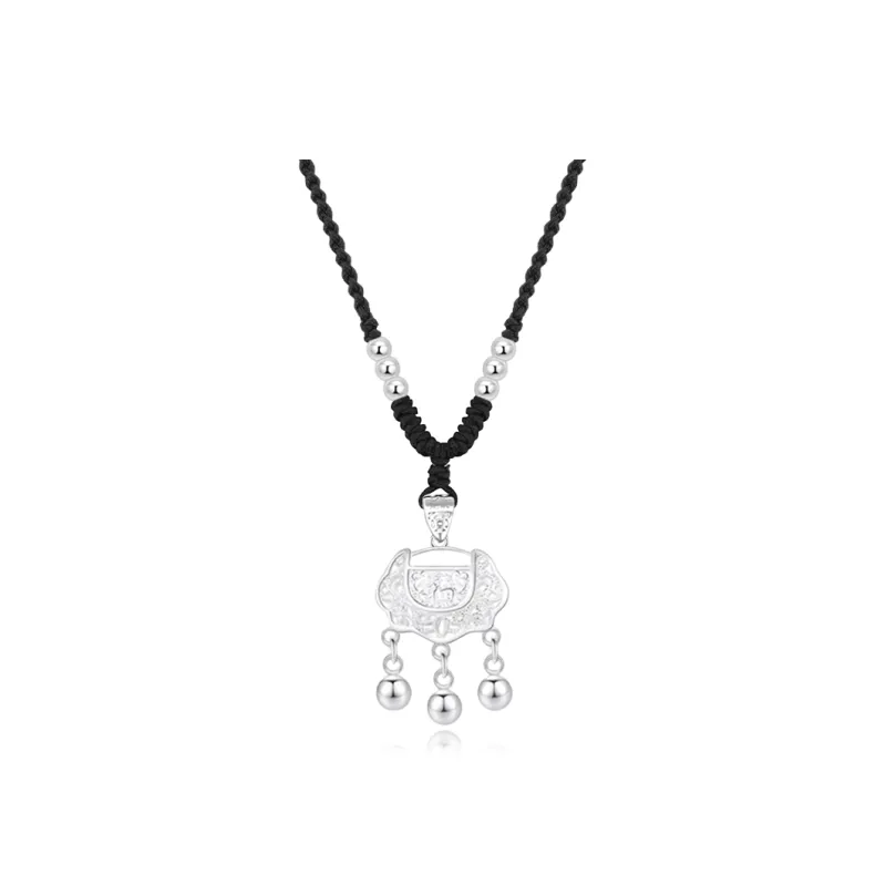Fortune Gold Chalcedony Box Necklace Women's-12