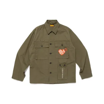 HUMAN MADE SS25 SS25 Shirt Unisex Olive Yellow