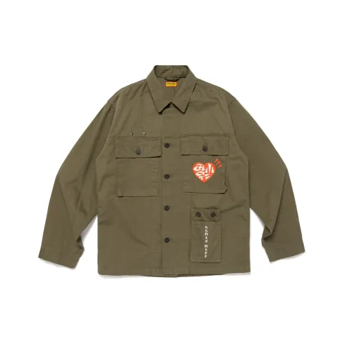 HUMAN MADE SS25 SS25 Shirt Unisex Olive Yellow