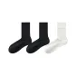 [3 Pack/7A Antibacterial Mulberry Silk]2 Pack Black+1 Pair White