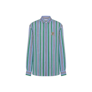 MOSCHINO Teddy Bear appliqué Striped Shirt