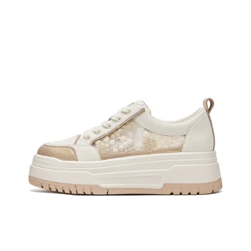 HR Skateboard Shoes Women's Beige Gold