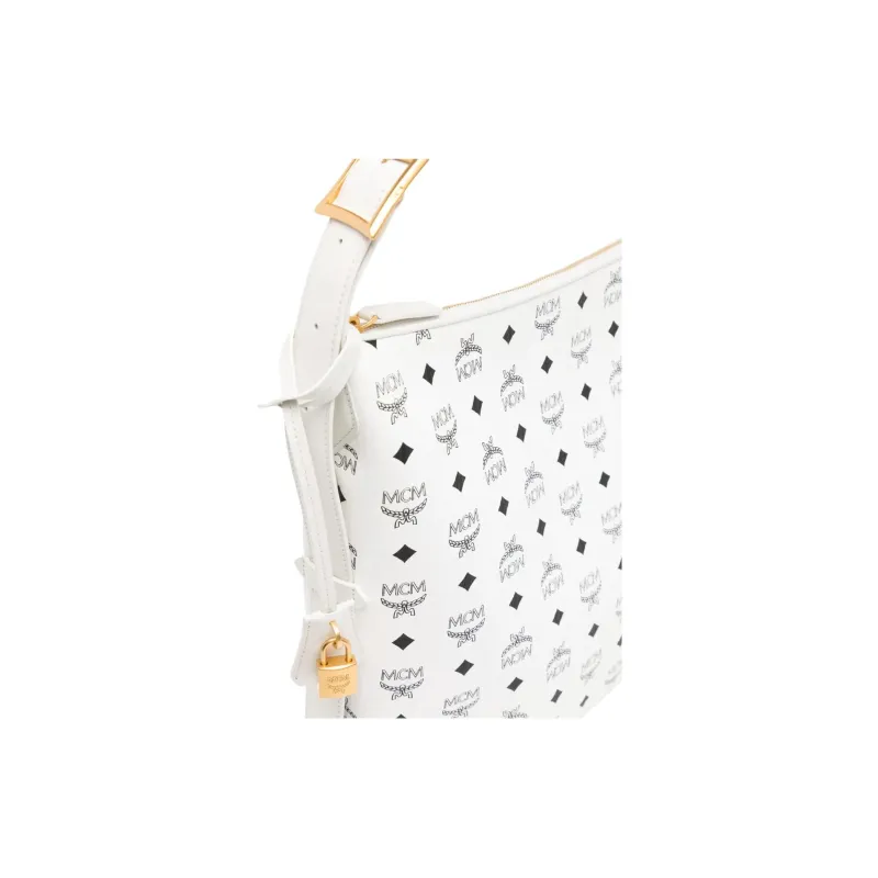 MCM Leather Handbag, Shoulder Bag Tubas Women's White-2