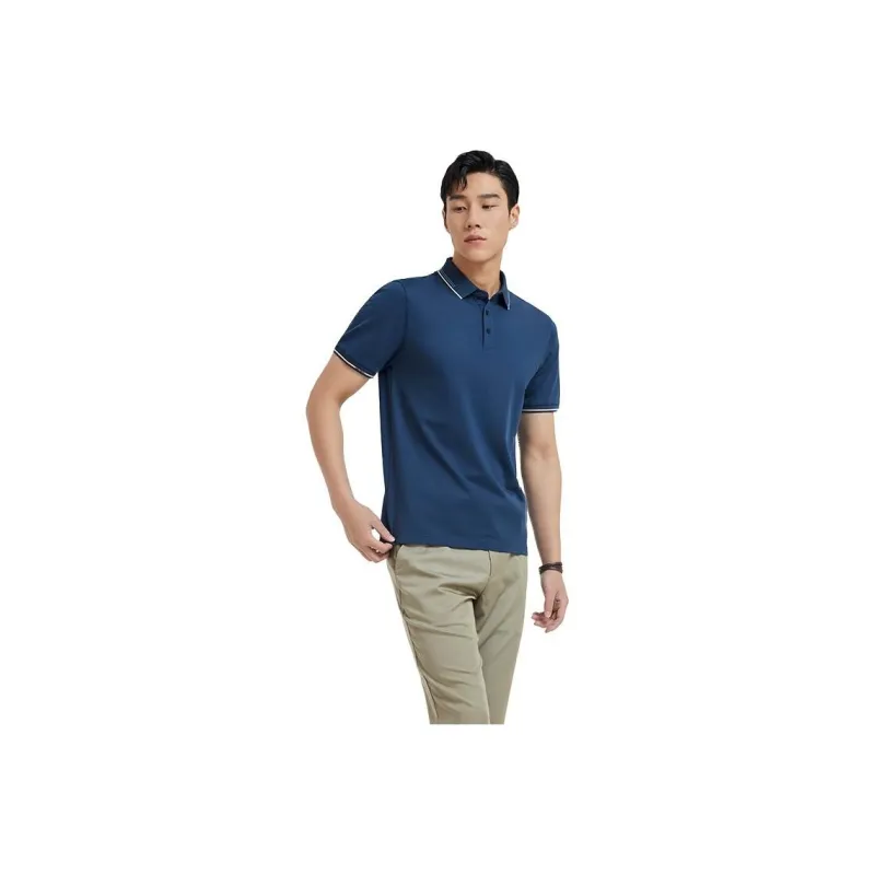 YOUNGOR Polo Shirt Men's Blue Green-0