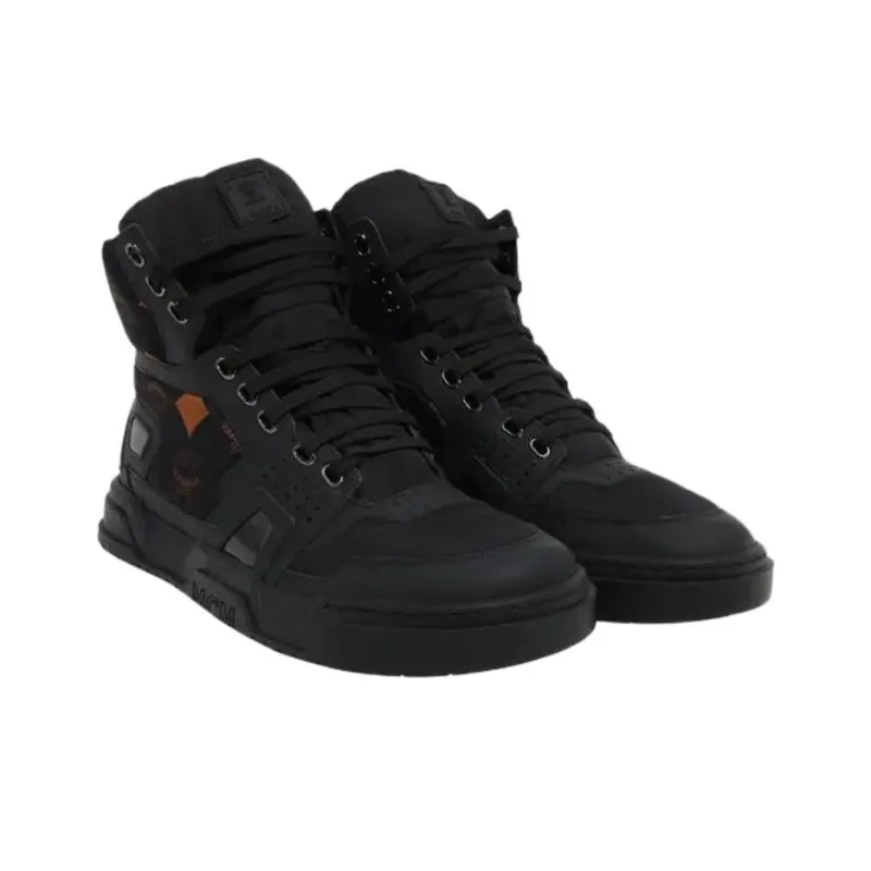 MCM Skyward Hi High-Top Skateboard Shoes Men's Black-1