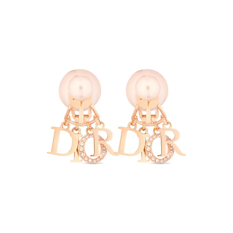 DIOR Clip-On Earrings Women's Pink-2