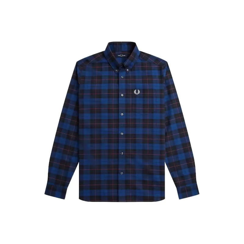 FRED PERRY Shirt Men's Dark Marine Blue-0