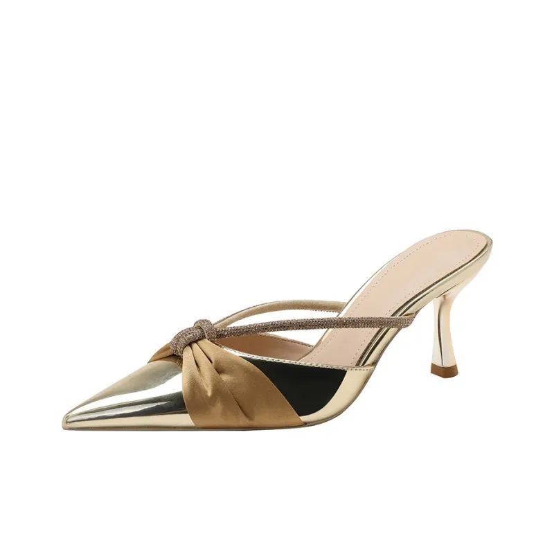 KATHRYN WILSON Rubber Sole Wrap toe Slippers Women's-7