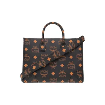 MCM Nappa Leather Tote Bag, Shopping Bag, Crossbody Bag, Handbag Tubas Women's Black