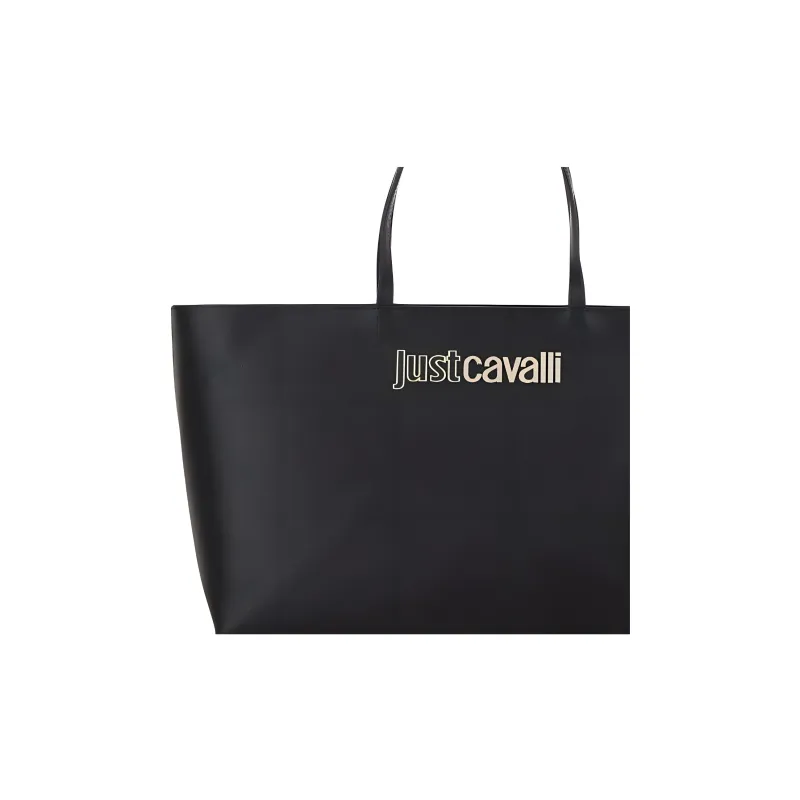 Just Cavalli Polyester Tote Bag Shopping Bag Handbag Shoulder Bag Women's Black-3