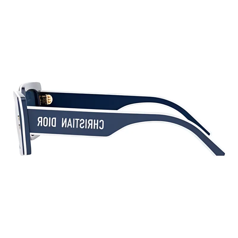 DIOR Acetate Rectangular Sunglasses Women's Blue-2