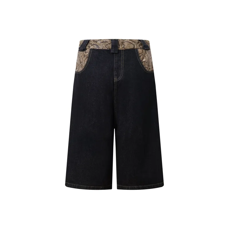 VINMUK Denim Shorts Unisex Black-1