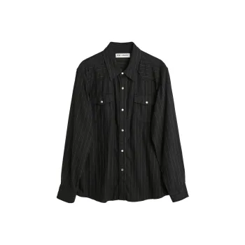 OUR LEGACY Pinstripe-pattern Press-stud Shirt