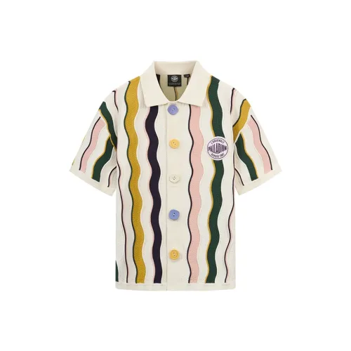 Palladium SS24 Shirt Unisex White Purple Stripes Wave
