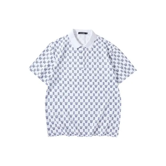 HLA JEANS Polo Shirt Men's Ecru Pattern 01-0