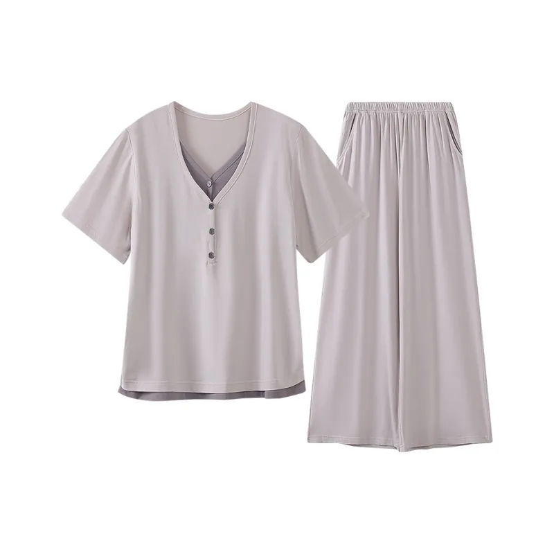 Lan Miao Pajama Set Women's Light Lavender-0