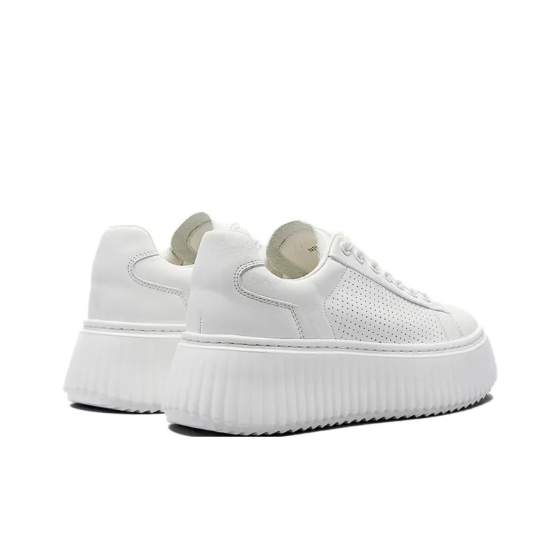 NINE WEST Low Top Skateboard Shoes Women's White-3