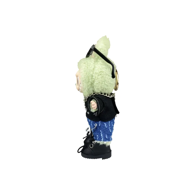 [Modified Doll] POP MART Labubu THE MONSTERS Heartbeat Macaron Collection Black Butterfly, Cute Hang Tag Box 17cm-11