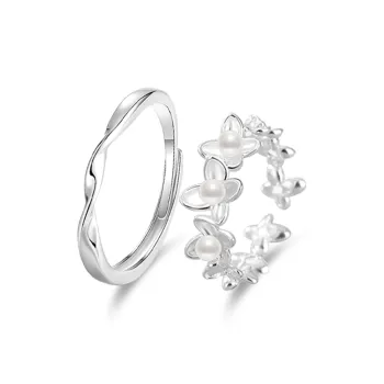 Crafts Women's 999 Fine Silver Couple Rings Unisex