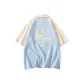 Light Blue & Apricot