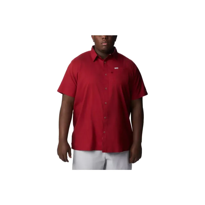 Columbia PFG Slack Tide Shirts Men Dark Red-0