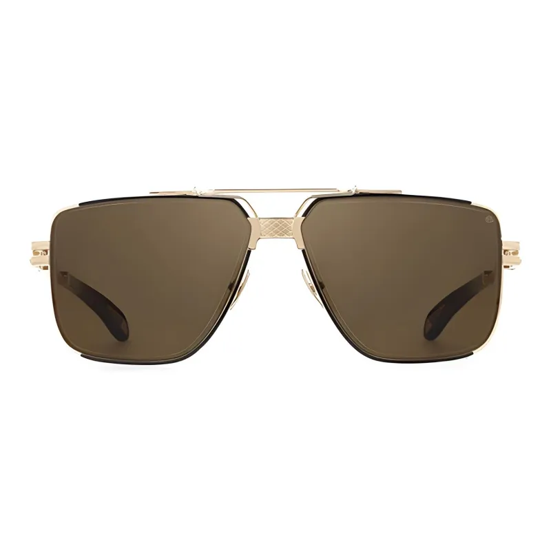 Maybach Acetate Titanium Gold-Plated Aviator Sunglasses Men's Gold-0