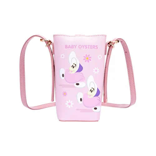 MESUCA Disney Collection Synthetic Leather One Shoulder Crossbody Cell Phone Pouch Women's Pink