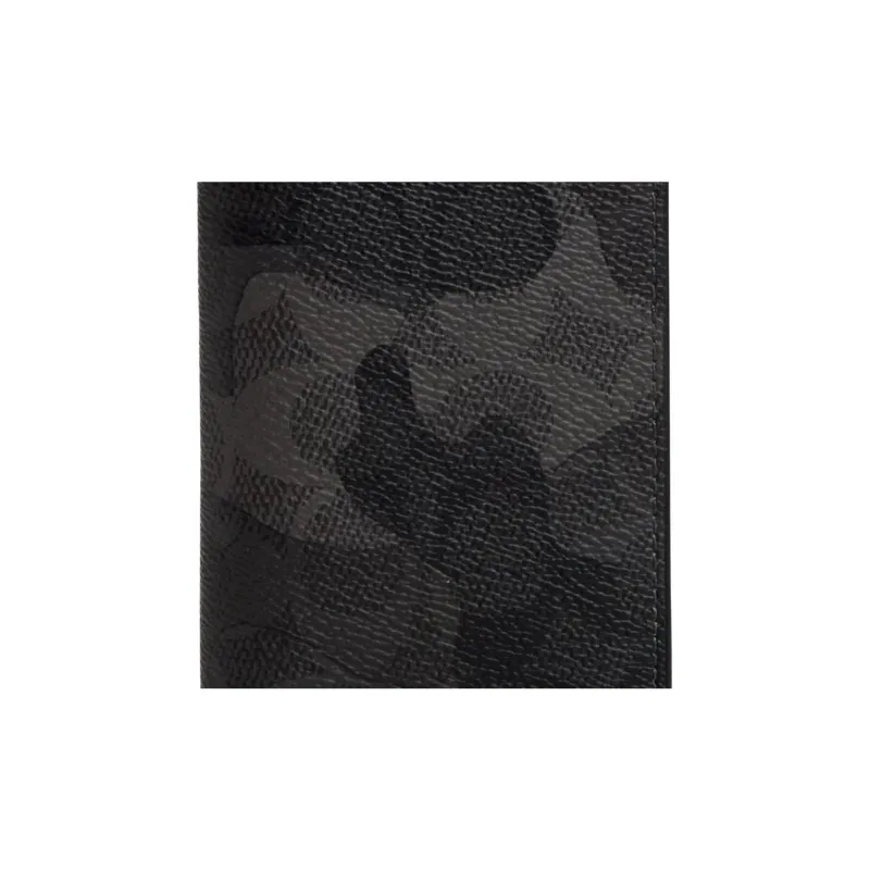 COACH Coated Canvas Wallet Mini Men's Gray-2