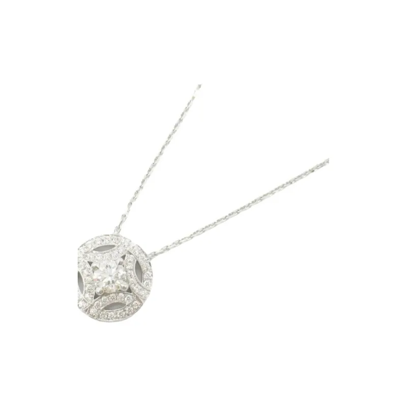 Cartier 2010s 18K White Gold Galanterie Diamond Necklace-2