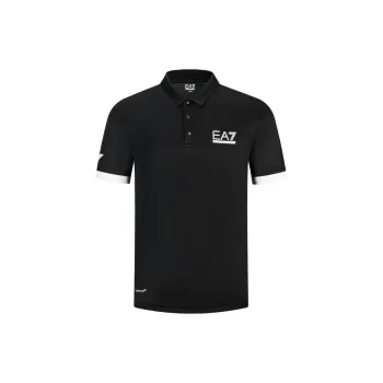 EMPORIO ARMANI EA7 SS24 Polo Shirt Men's Black