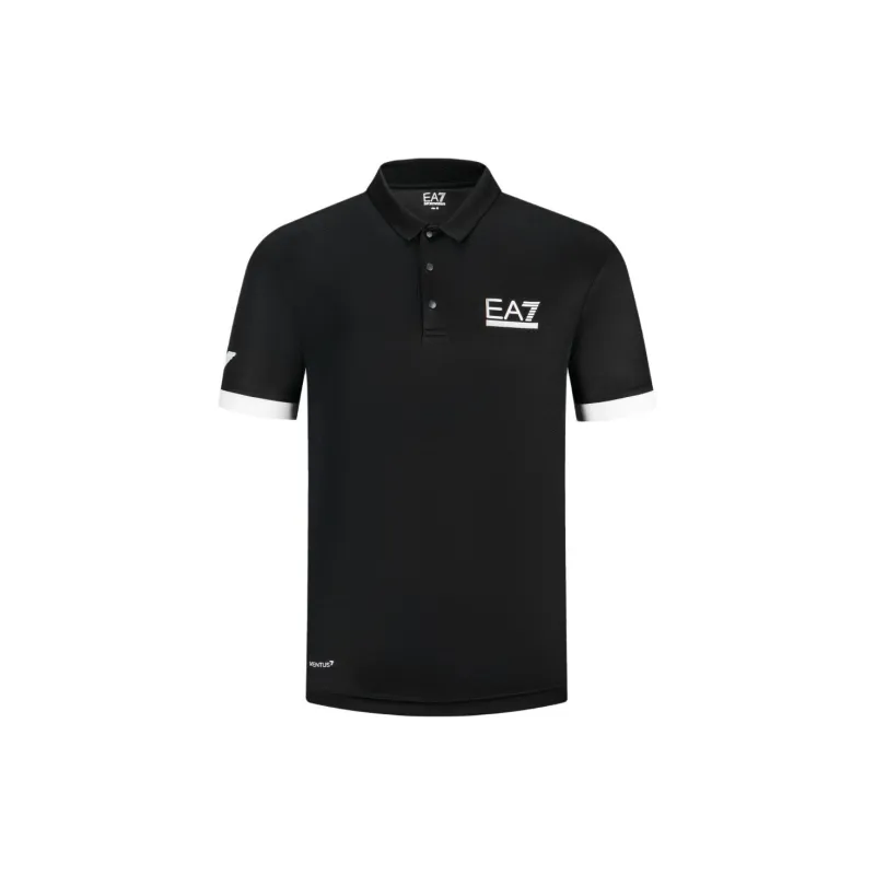 EMPORIO ARMANI EA7 SS24 Polo Shirt Men's Black-0