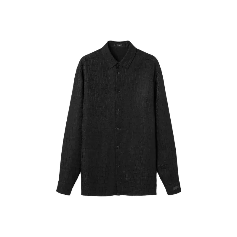 VERSACE Crocodile Jacquard Pattern Shirt-0